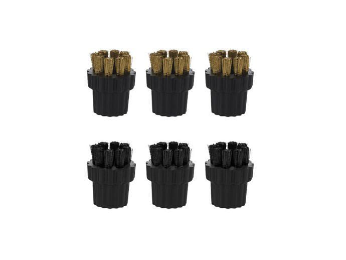 H2O Mop X5 -  Genuine 6 Pack Brushes Set (3 metal, 3 nylon)